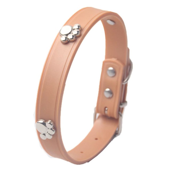 Silicone Dog Collar - White Fashion Dog Collar, Buckle Ring And D Ring Belt Ring