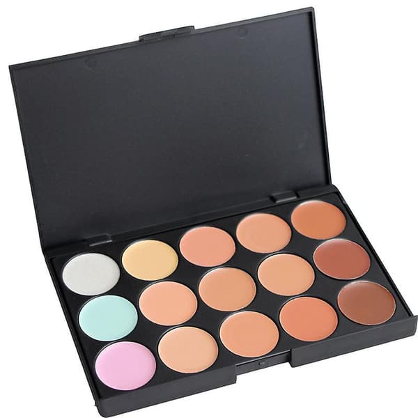 15 Färger Professionell Makeup Kontur Ansiktskräm Concealer Foundation Palette 1