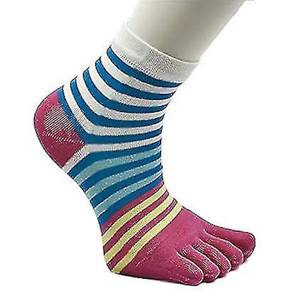 Dam Toe Socks 5 Finger Bomull Wicking Athletic 6 Pack