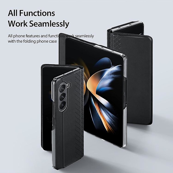 Dux Ducis Bril Series PU + TPU Mobiltelefon Cover til Samsung Galaxy Z Fold5 5G Black