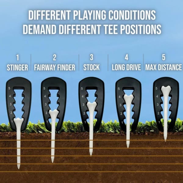 Två golf tee höjdjusterare, högkvalitativa putter/pitcher justerare