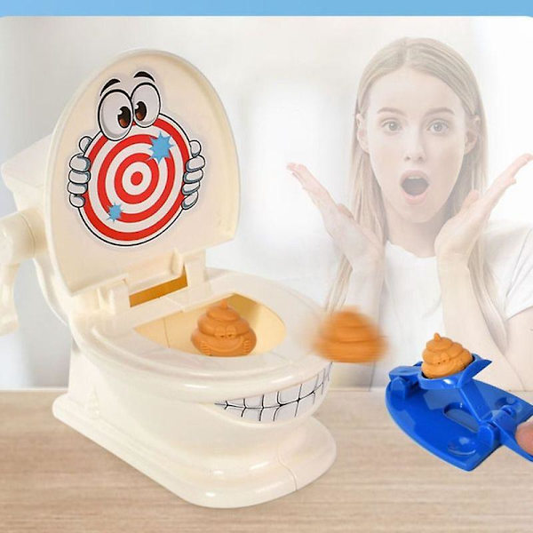 Hauskat WC-lelut Prank Poop Shooting Catapult Toys Trick WC Prop Rentoutuminen Poop Toy Party Prop Lapsille Aikuisille   Taitopelit