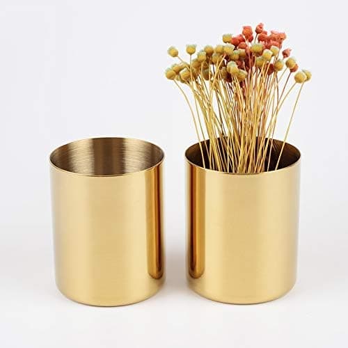 Blomstervase Pen Holder Skrivebordsopbevaringsbeholder til Hjemmekontor - Cylinder