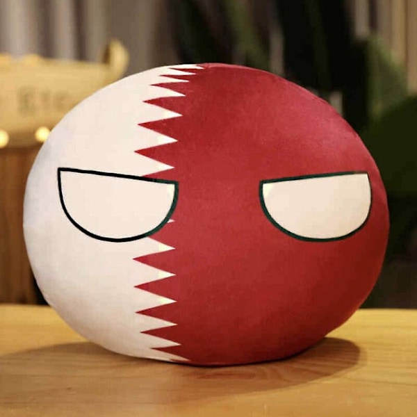 Maa pallo lelu pehmolelu riipus Polandball nukke Countryball USSR USA Ranska Venäjä Iso-Britannia Japani Saksa Italia sisustus 10/30/40cm   Taitopelit about 10cm Qatar