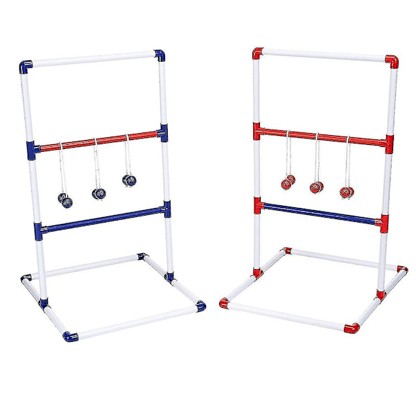 Ladder Ball Kastespil med 6 Bolde Indendørs/udendørs Terrasse Baghave Græs Sport White