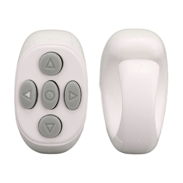Smart Ring Controller Bluetooth 5.3 Trådlös Fjärrkontroll Sida Vändare För Tik Tok E-bok White