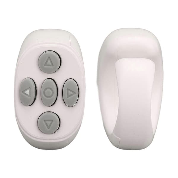Smart Ring-kontroller Bluetooth 5.3 Trådløs Fjernkontroll Sideoppslåing for Tik Tok Elektronisk Bok White