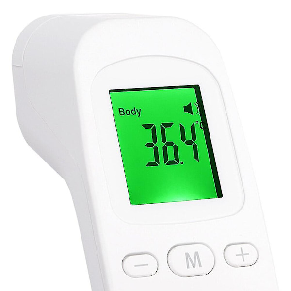 Digital infraröd pann termometer för vuxna och barn, handhållen LCD-display kontaktfri temperaturpistol med 32 minnen och Celsius/Fahrenheit-omkopplare