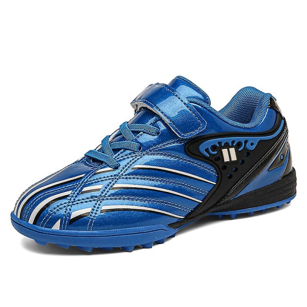 Childrens Soccer Shoes Non-Slip Football Boots Cleats Grass Soccer Sneakers 3026 Blue 31