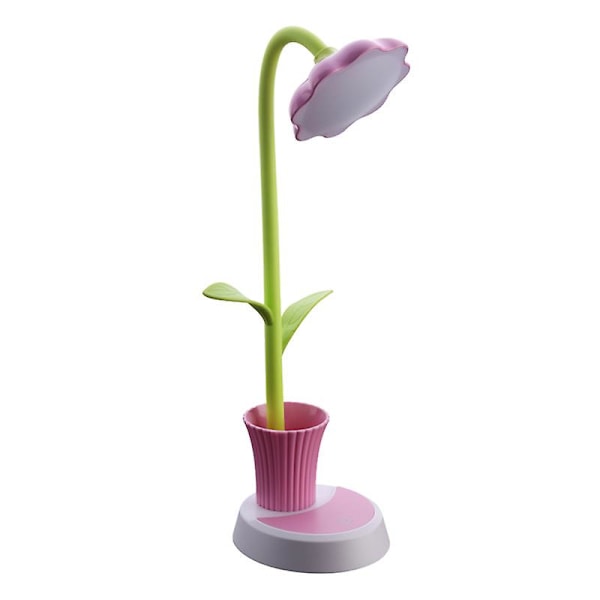 Berøringsfølsom dæmpbar sengelampe til børn, pigers USB-genopladelig bordlampe, pink