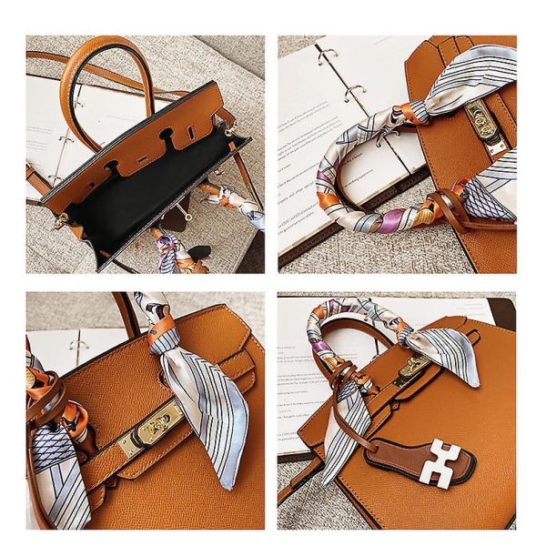 Women Handbags With Multiple Interior Pockets And Pretty Colour Combination A916-97 Brown