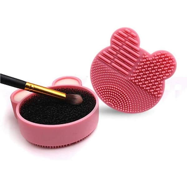 2 i 1 Silikon Rengøringsunderlag og Makeupbørste