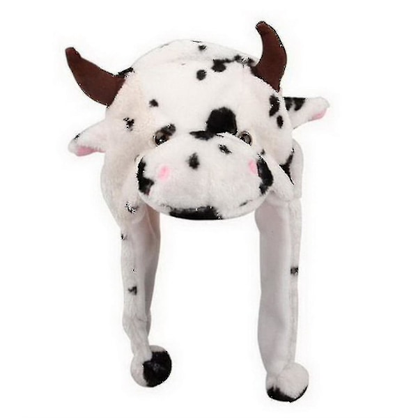 Plushdjurhuvor i rolig design - Storlek Cap Polyester med fleecefoder cow