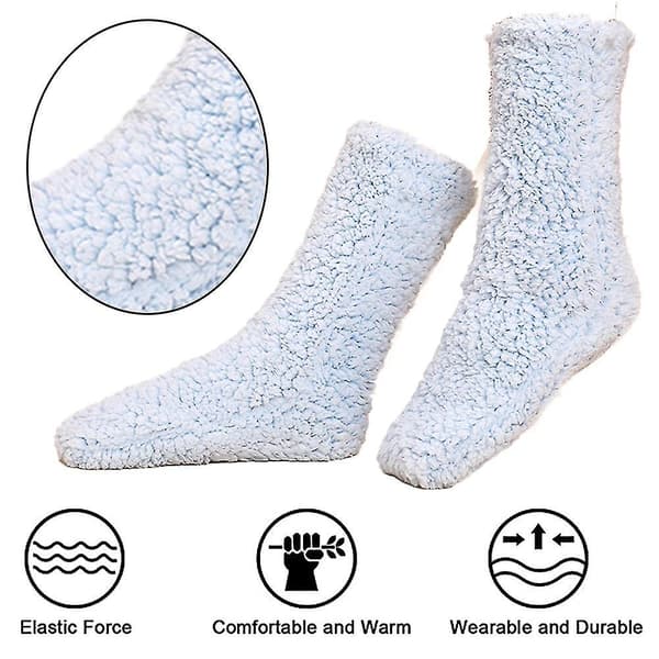 Golvsockor Vuxen Tjocka Sockor Kvinna Vinter Ullsockor blue