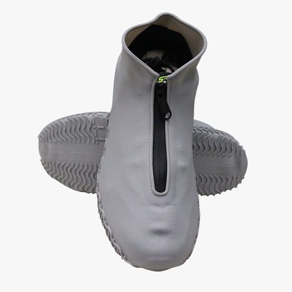 Vandtætte sko-overtræk med lynlås Dark gray (zipper version) L (size 39-42)