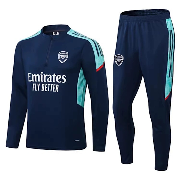 Paris Real Madrid Barcelona fotbollsträningsoverall med långa ärmar Arsenal-sapphire blue M