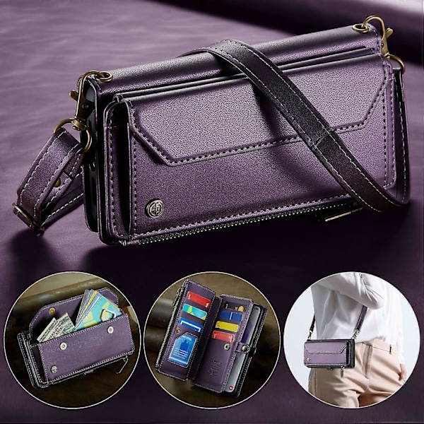 CASEME C36 Serie til Samsung Galaxy A55 5G Etui PU Læder Telefon Pung Taske Style B