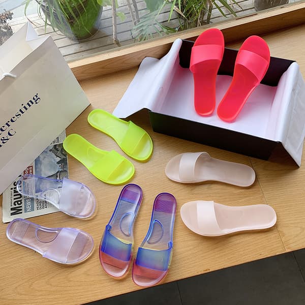 Bløde og komfortable, transparente sandaler til kvinder, perfekte til stranden blue 36