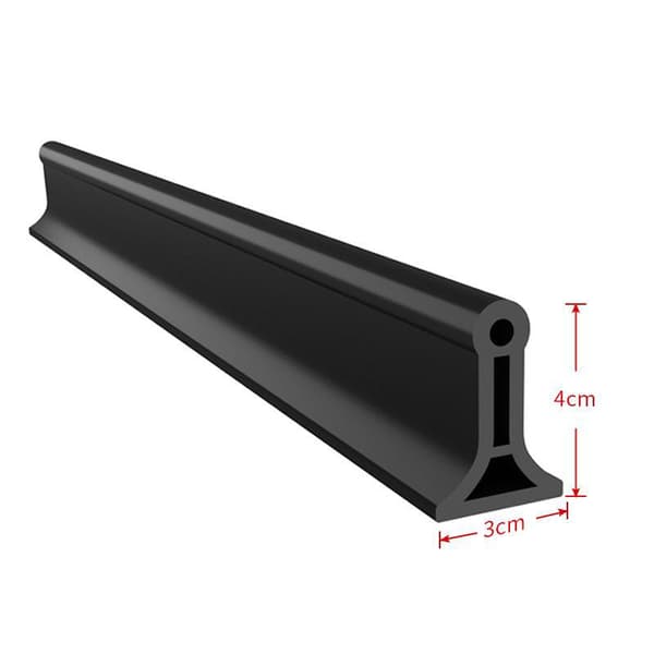 Vandtilbageholdelsesstrimmel til badeværelse, vandtilbageholdelsesstrimmel til køkkenbordvask 3*4 cm Black 250 cm
