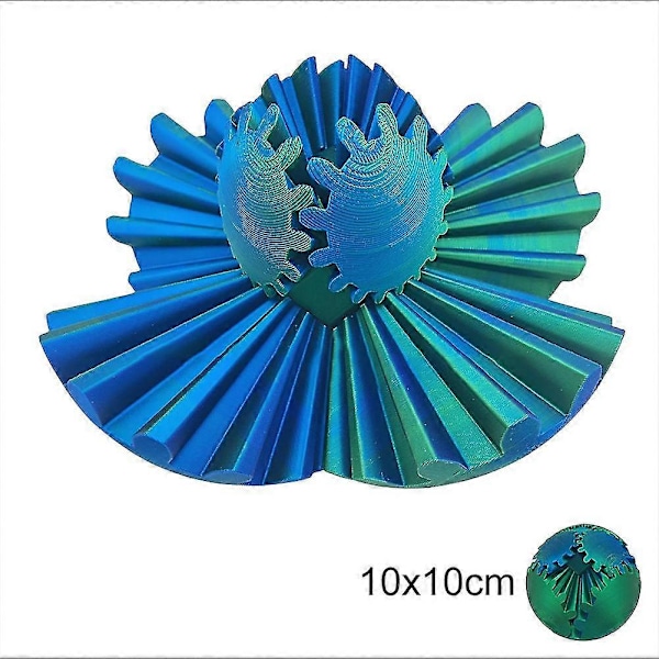 Växelboll för antistress hjärngymnastik antistressleksaker för pojkar flickor Blue green 10x10cm