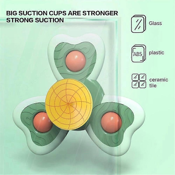 3 stk. Baby Sugerør Spinner Fidget Leke Spinnende Sommerfugl Småbarn Badeleke Gaver