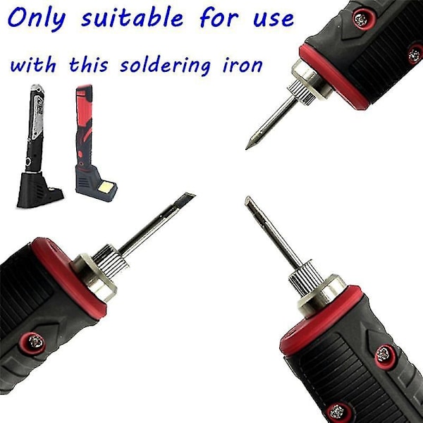 3 stk. USB loddekolbehoved til E10-interface batteriloddekolbe