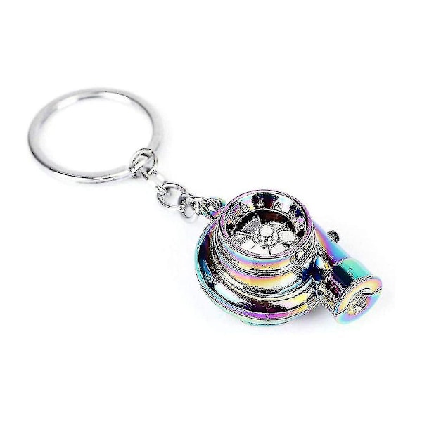 Bil Metal Nøglering Lyd Turbo Nøgle Glat Leje Spindende Model Turbine Turbo Ring Nøgle Turbo Formet Colorful