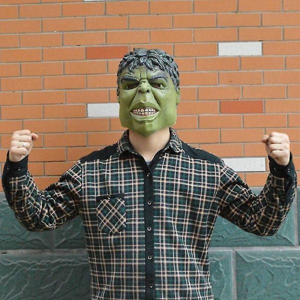 Hullu Hulk-naamio aikuisten kokokasvot supersankari-cosplay-asut Rekvisiitta Realistinen lateksi Halloween Naamiaisnaamio Juhlanaamio Lasten suosikkilahjat