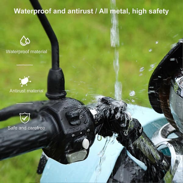 Metallhjälmlås Solid Vattentät Hög Hållfasthet Stöldskydd Hjälmlås för Cykling