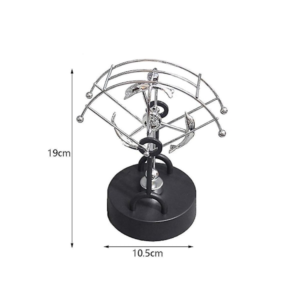 Ädelstensformade smidesjärnskontorsdekorationer roterande delfin evighetsrörelse instrument hantverk