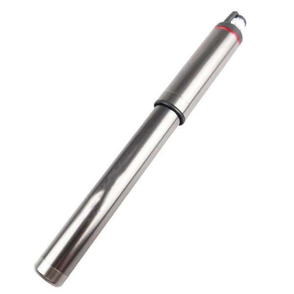 Cykel Bärbar Basketboll Uppblåsbar Högtrycks Pump med Tryckmätare Silver Gray