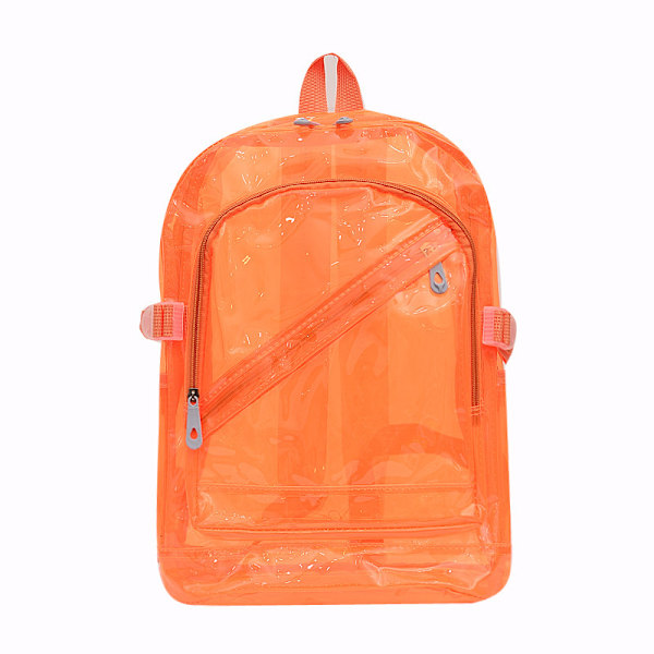 Transparent Ryggsäck för Kvinnor Stor Kapacitet Stark Färg Vattentät Strandryggsäck Orange