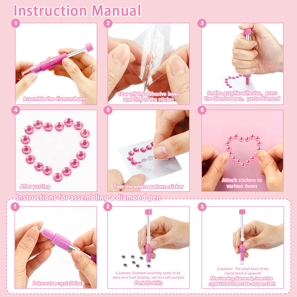 Bling Bling Ultimate Glam Set - Kiinnitä timantit hiuksiin, monivärinen Nail Drill Pen