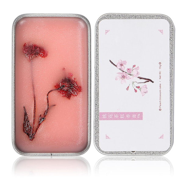 - Vit te fast balm för kvinnor - Persikoblomdoft, 12g Bärbar och elegant