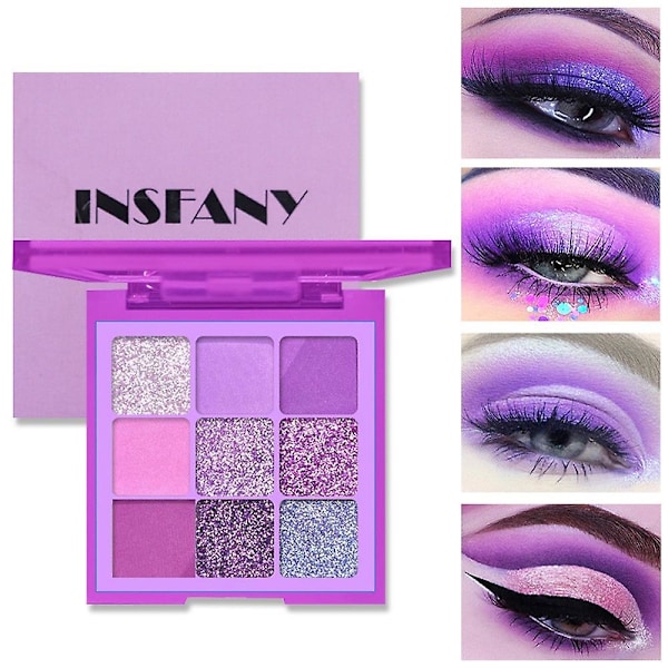 Øjenskygge Raspberry Sauce Lilla Ni Farver Lysne Øjne Modifikation Polariseret Diamant Lilla Scene Makeup Palette