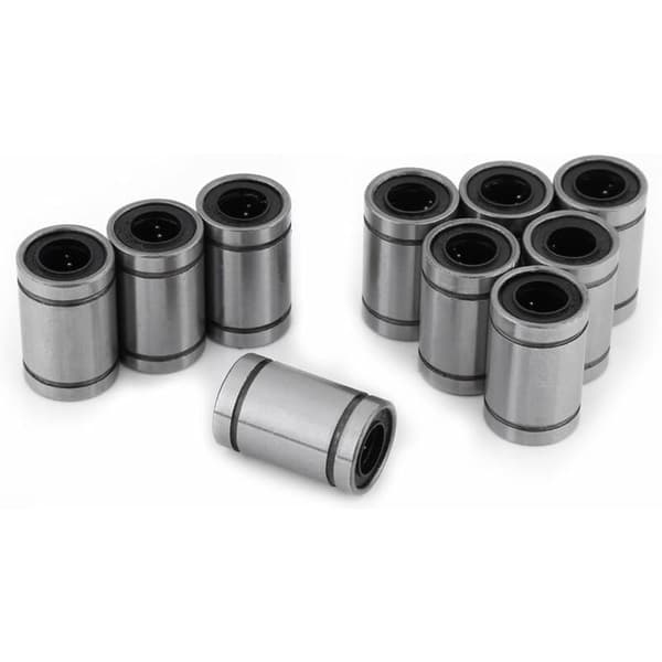 10 stk. LM8UU 8 mm lineær kugleleje dobbelt forseglet ring til stang 3D-printer CNC-dele