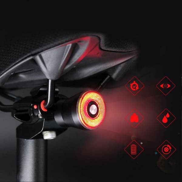 Sykkelbremse baklys Super Bright Flere lysmoduser Vanntett Smart Automatisk bremsedeteksjon Sykkel baklys