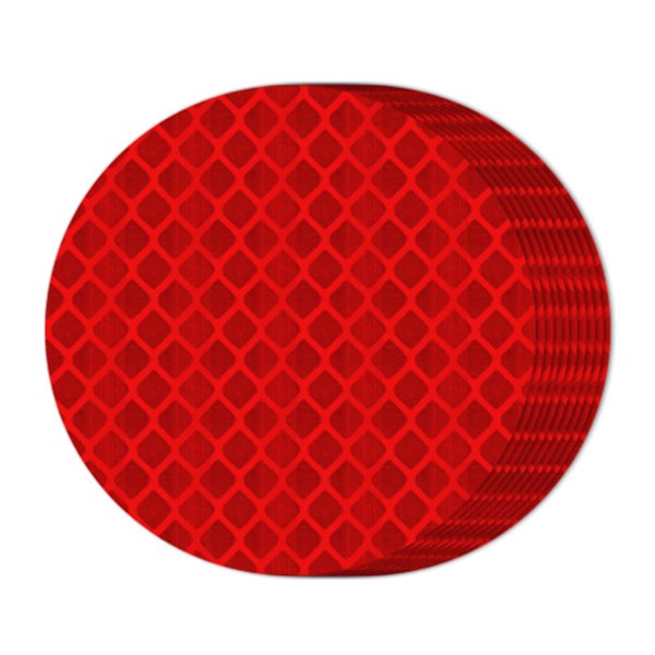 10 stk. runde reflekterende klistermærker, anti-fade, anti-scratch, plastik, reflekterende klistermærke til cykel Red