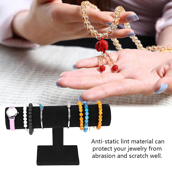 1-lagers smyckesställ med T-formad stång för halsband, armband och klockor - Organiseringsställ