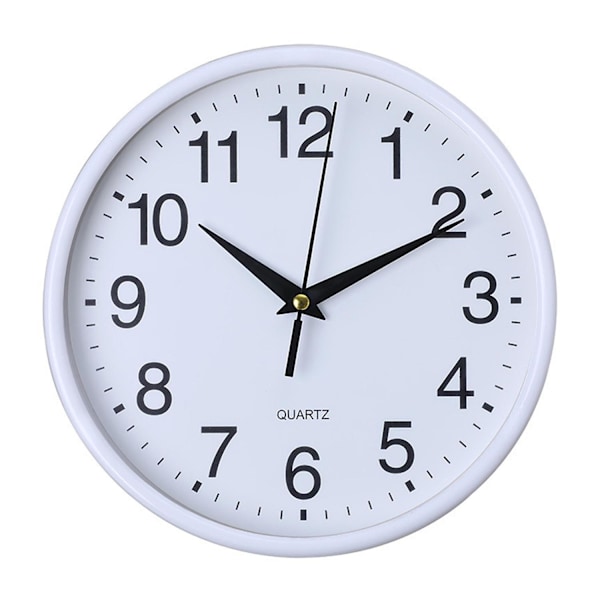 Round Wall Clock Simple Style High-precision Battery Operated Non-Ticking Quartz Clock Wall Decor