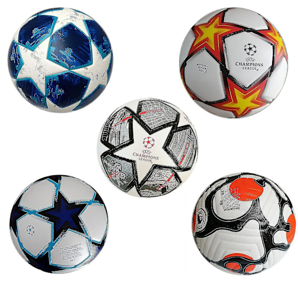 [nr. 5 Blå Sticking Champions League] Europamesterskab Voksen Nr. 5 Pupi Træningskamp Fodbold Yellow Red White