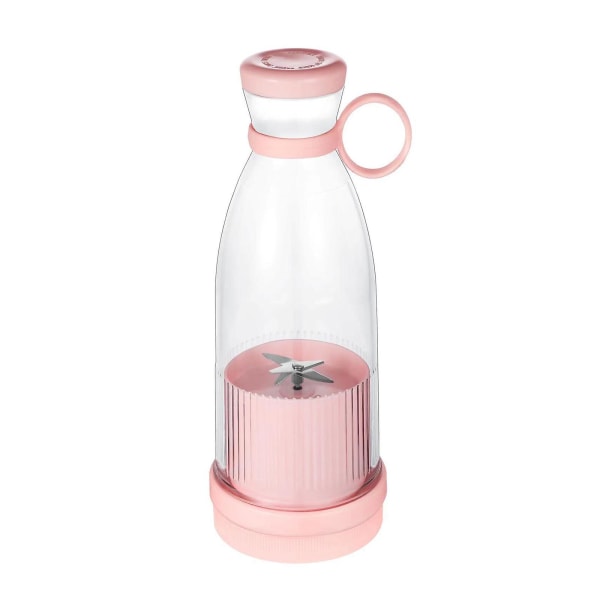 Promotion Juicer Blender Kitchen Supplies Rechargeable 350 Ml Stainless Steel Plastic Portable  Multifunctional Juicers Bottle 50% Offer Pink
