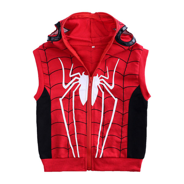 Lasten Spider-Man vetoketjullinen collegepaita syksyn ja talven kolmiosainen puku 80 Black