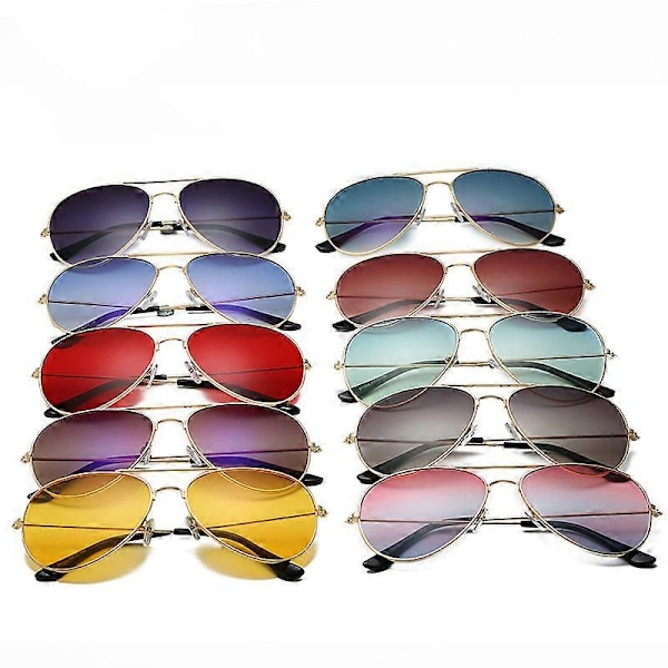 Klassiska Retro Pilot Ocean Goggles Solglasögon För Kvinnor Män Unisex Metall Röda Solglasögon Sommar Körning 3025 Glasögon Shades 2022 C20