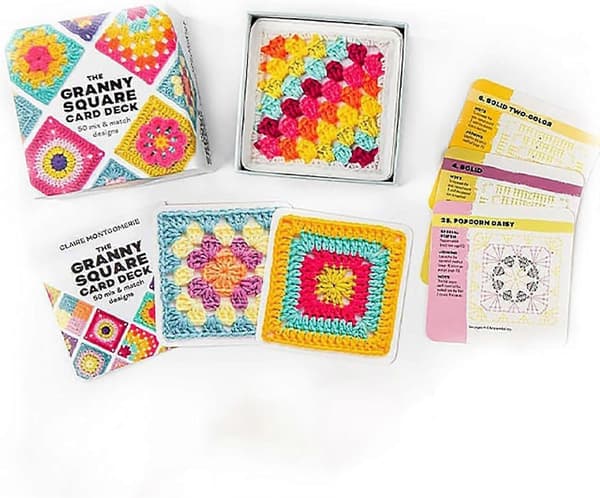 Granny Square Kortdæk, 50 Mix & Match Designs, Hæklet Sæt