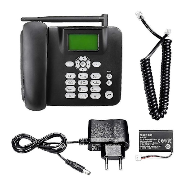 Fast trådlös telefon 4g skrivbordstelefon stödjer Gsm 850/900/1800/1900mhz Sim-kort sladdlös telefon med antenn UK Plug