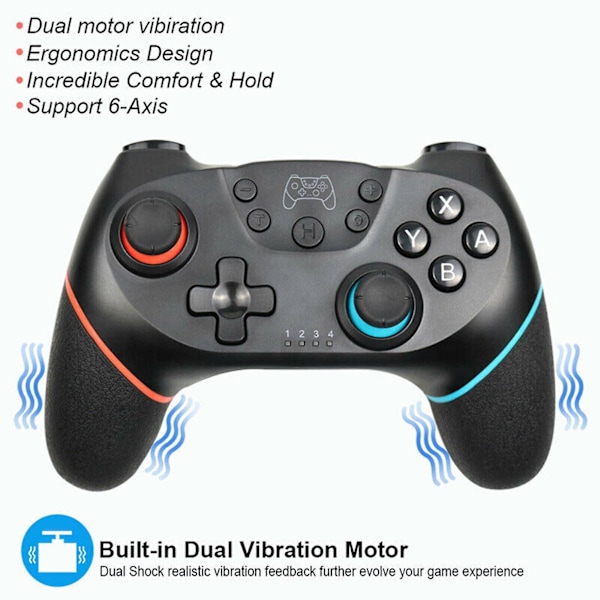 Nintendo Switch Kompatibel Trådlös Bluetooth-kontroll Gamepad Joystick