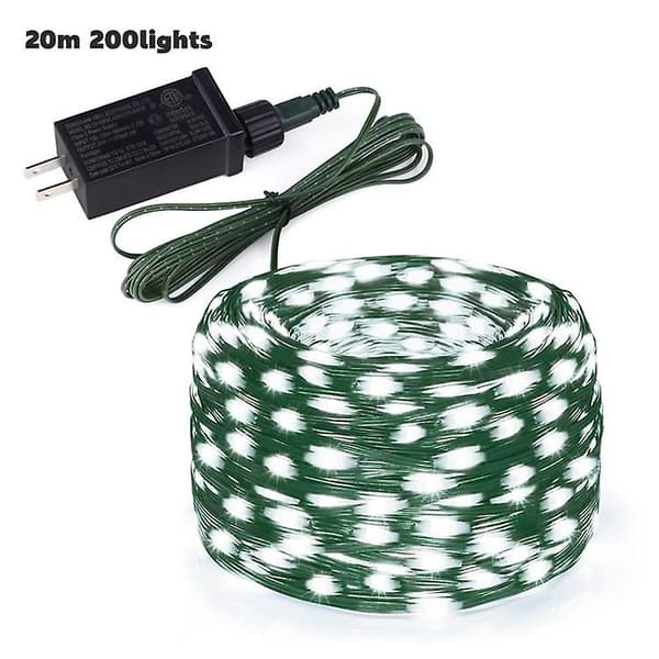 Julepynt LED Solcellelys med 8 Moduser Timer for Gjerde Juletre Festdekorasjon L Style F