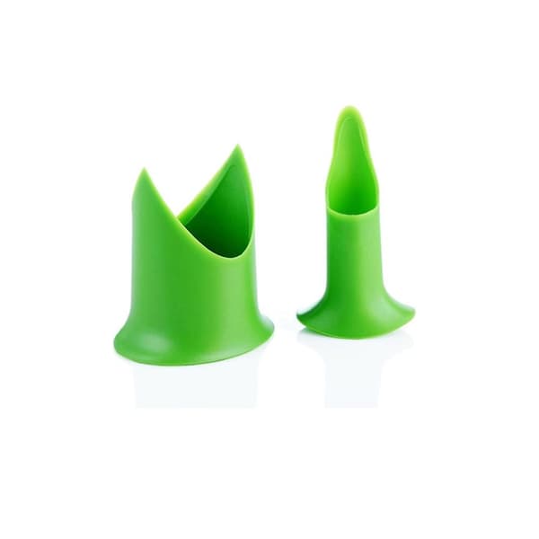 2 st/set Multifunktionell Grön Peppar Chili Kärnseparator Enhet Plast Tomat