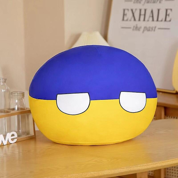 Maa pallo lelu pehmolelu riipus Polandball nukke Countryball USSR USA Ranska Venäjä Iso-Britannia Japani Saksa Italia sisustus 10/30/40cm   Taitopelit about 30cm Ukraine
